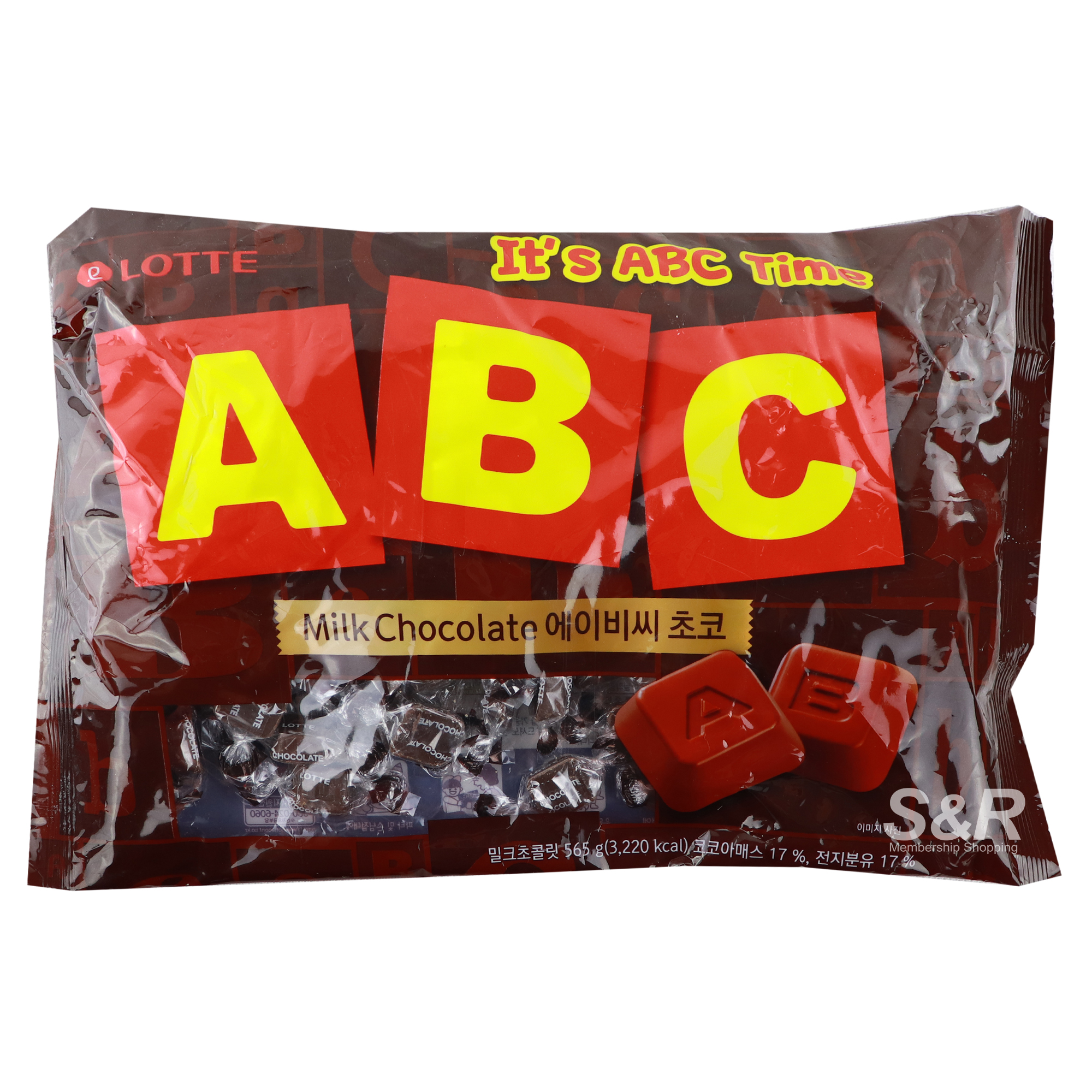 Lotte ABC Milk Chocolate 565g Lotte ABC Milk Chocolate 565g